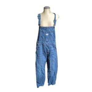 Levis Bib Overalls Vintage Style Womens M 2-Horse Brand Denim Blue Jean Farmcore